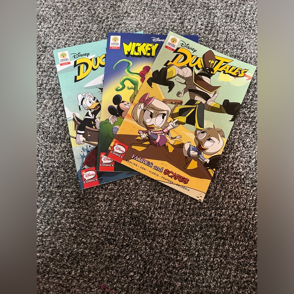 All 3 classic Donald Duck and Mickey Disney comic books